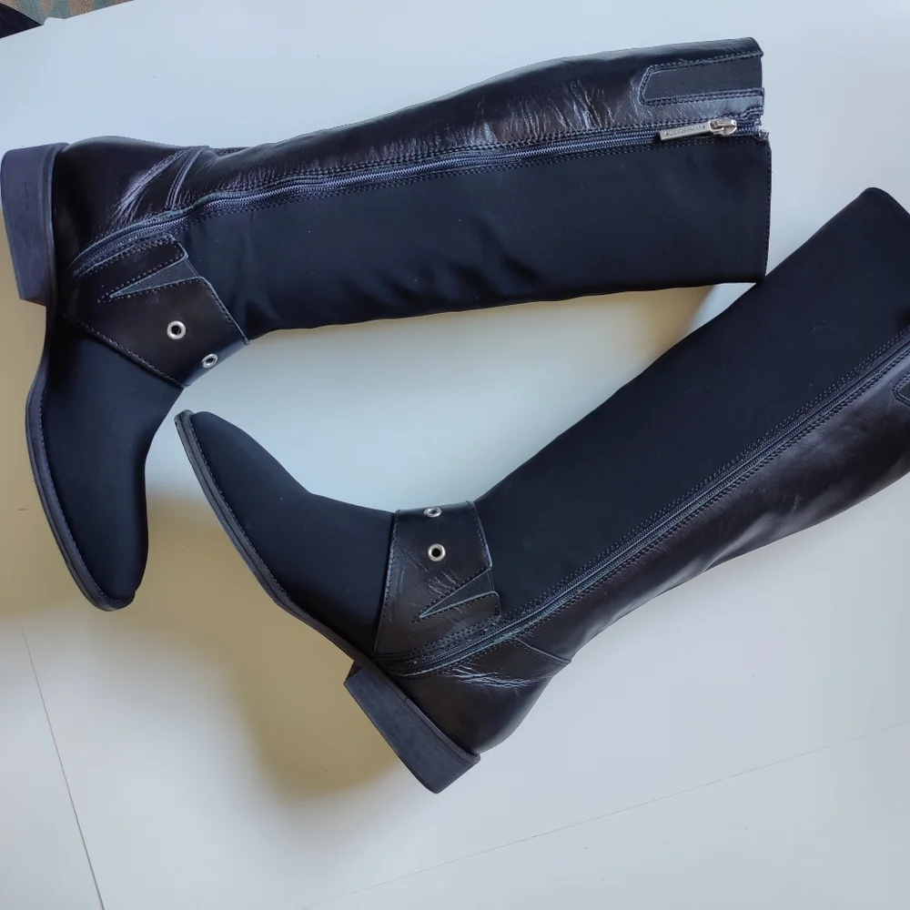 NWOT Donald J. Pliner Gale Black Knee High Boots